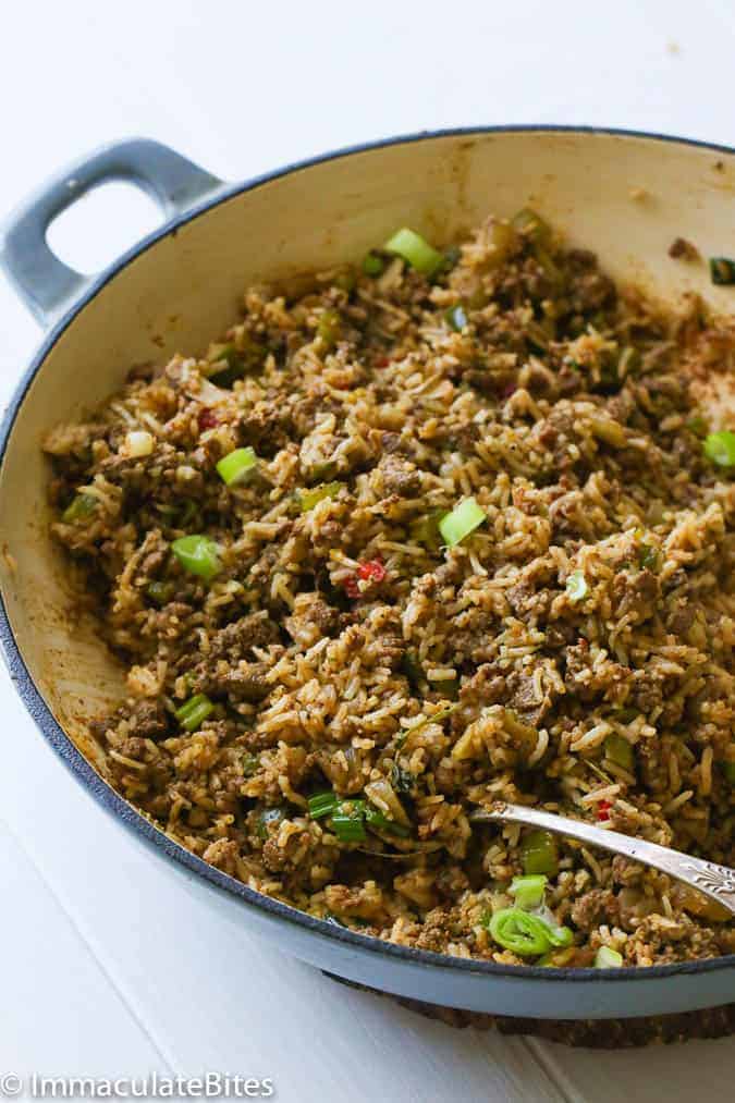 Dirty Rice – An incredibly rich and tasty one pot rice meal made from scratch