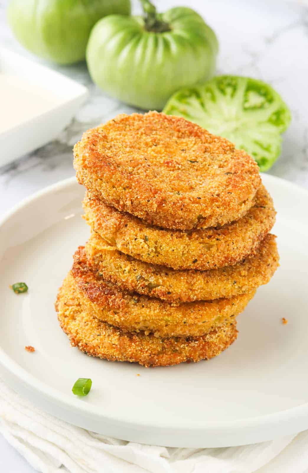 Fried Green Tomatoes make a fantastic fried chicken side