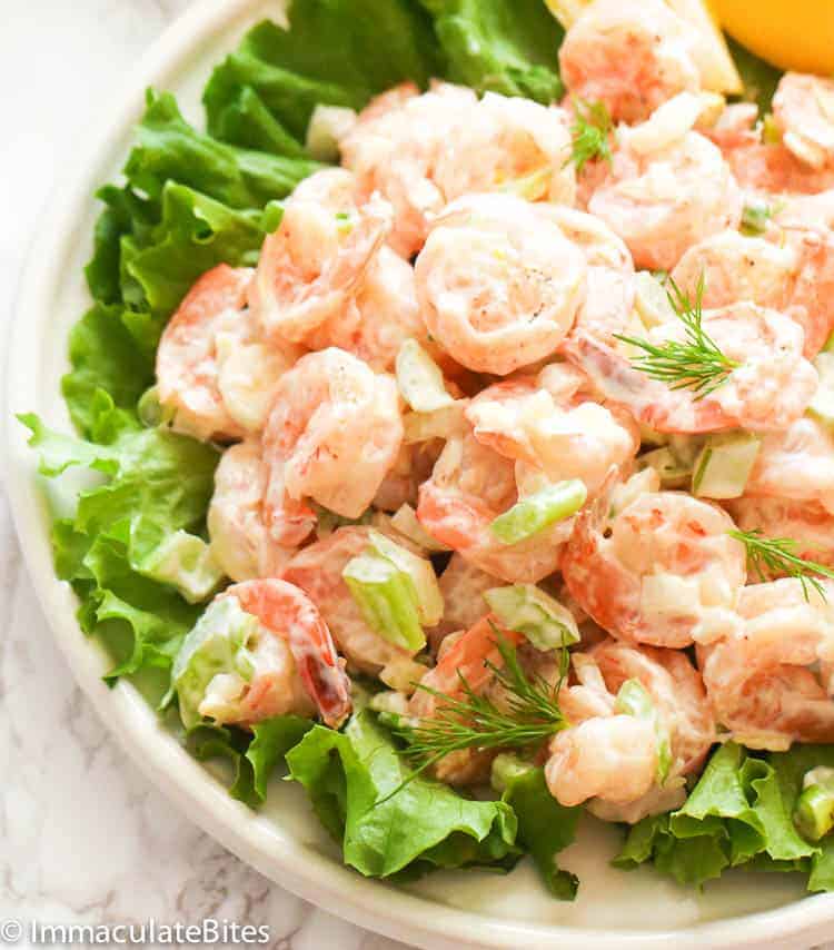 Refreshing shrimp salad perfect for a BBQ party