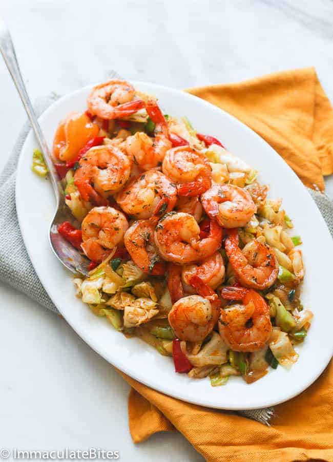 Jamaican Cabbage & Shrimp