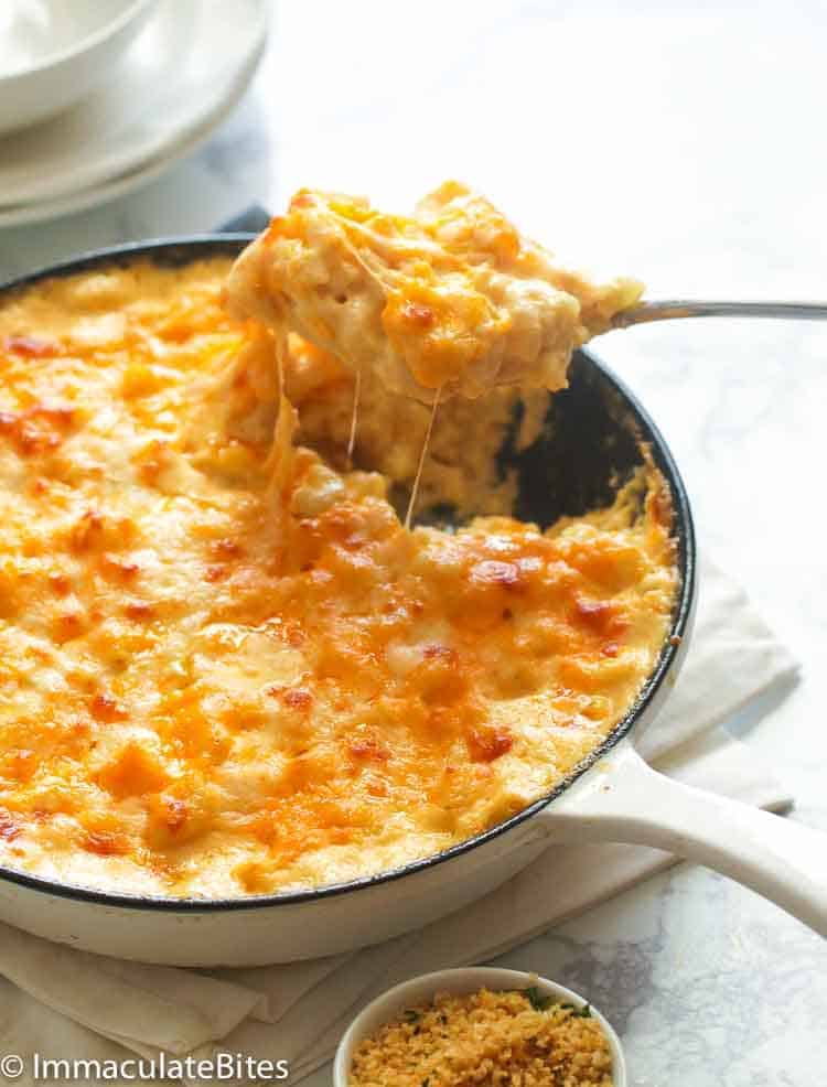 Southern Mac and Cheese is delicious with fried chicken