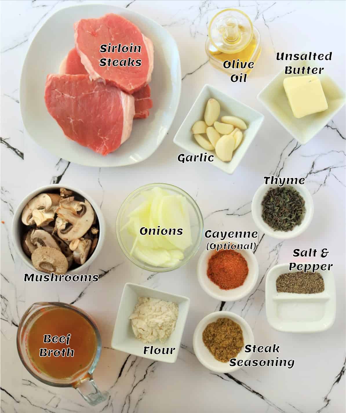 What you need to make smothered steak