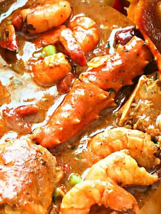 Cajun Chicken, Sausage, and Seafood Gumbo with Rich Broth Immaculate Bites