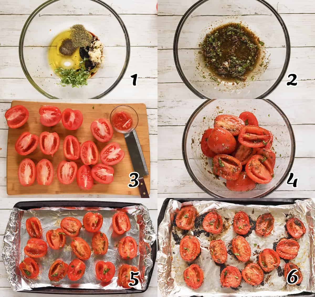Mix seasonings, prepare vegetables, and bake