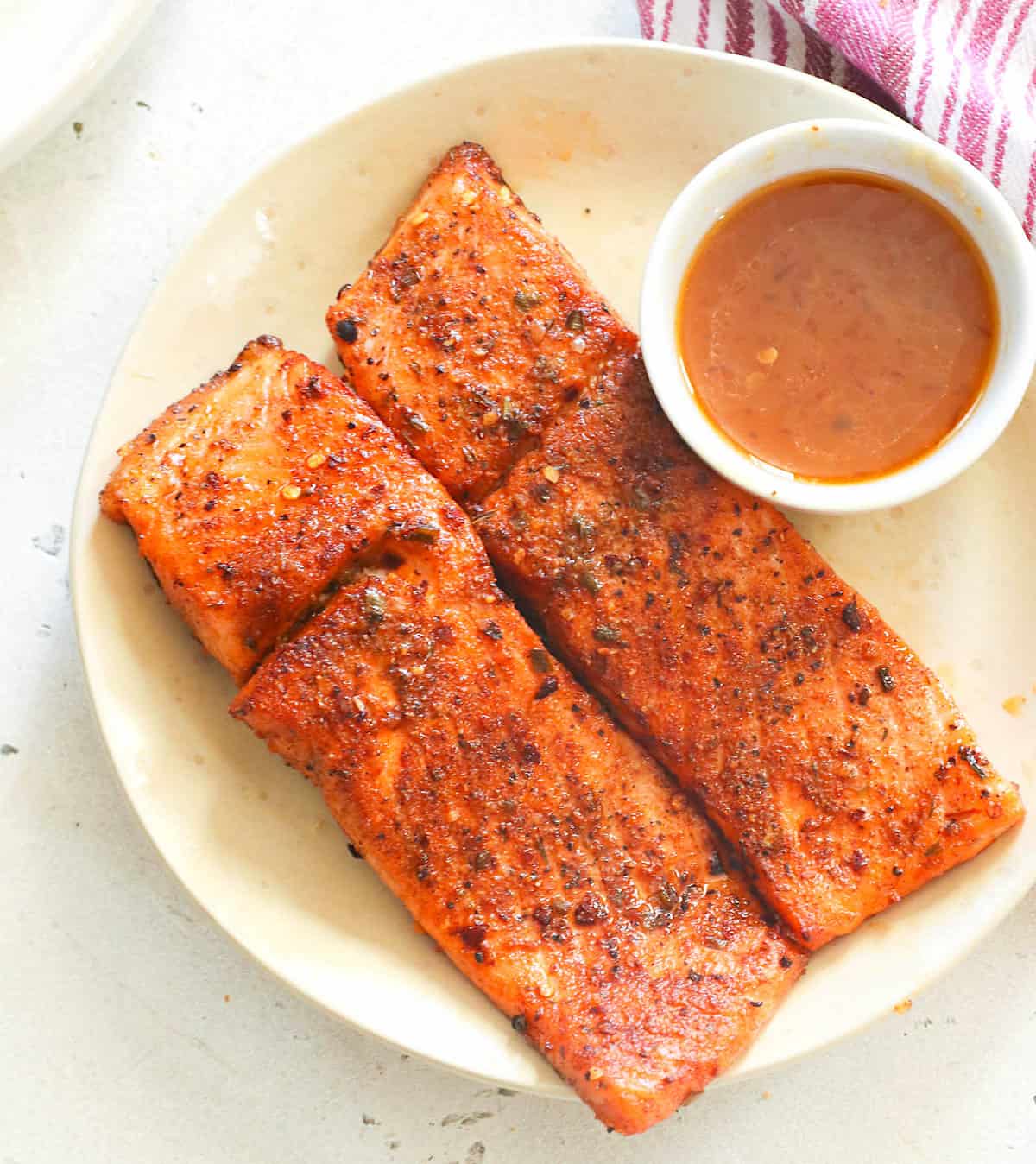 Amazingly delicious jerk salmon