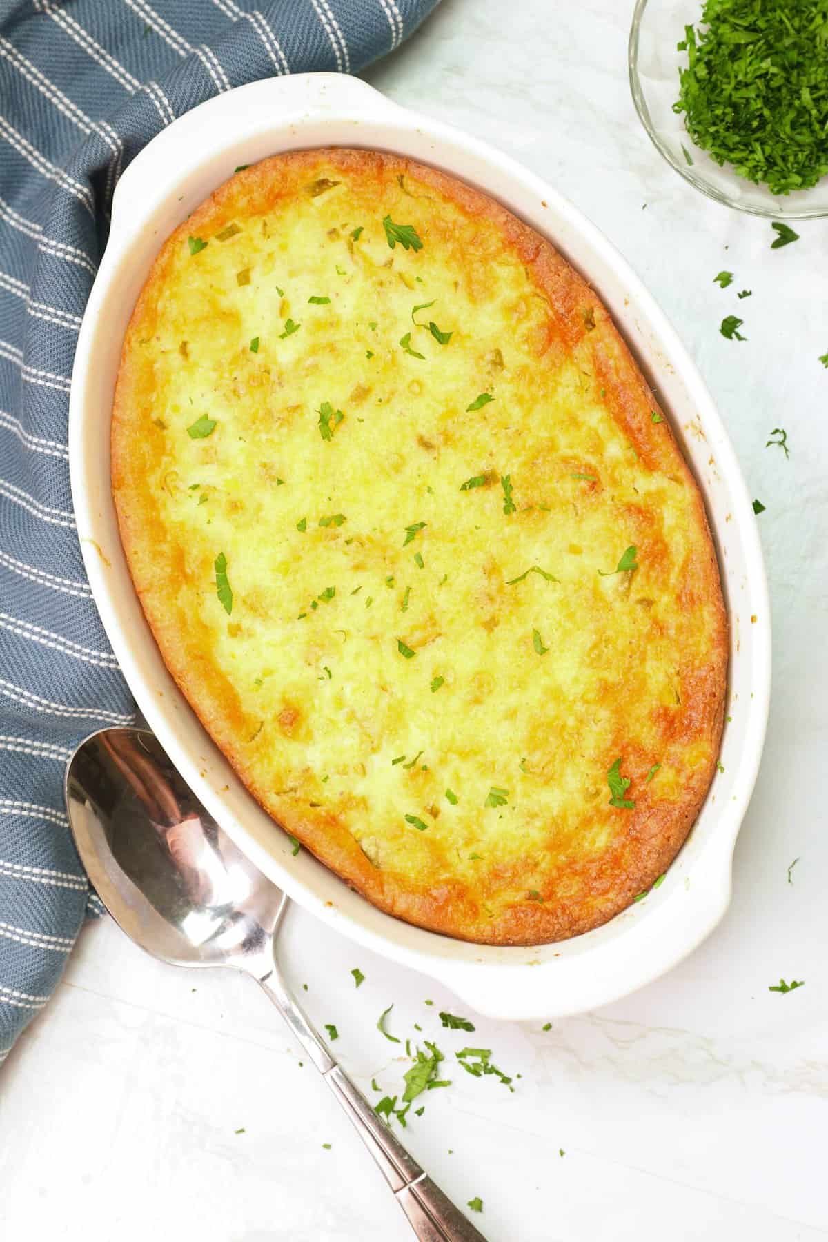 Delicious corn pudding that fills your heart