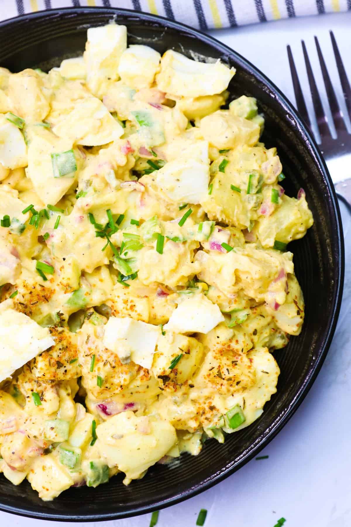 Serve delicious deviled egg potato salad