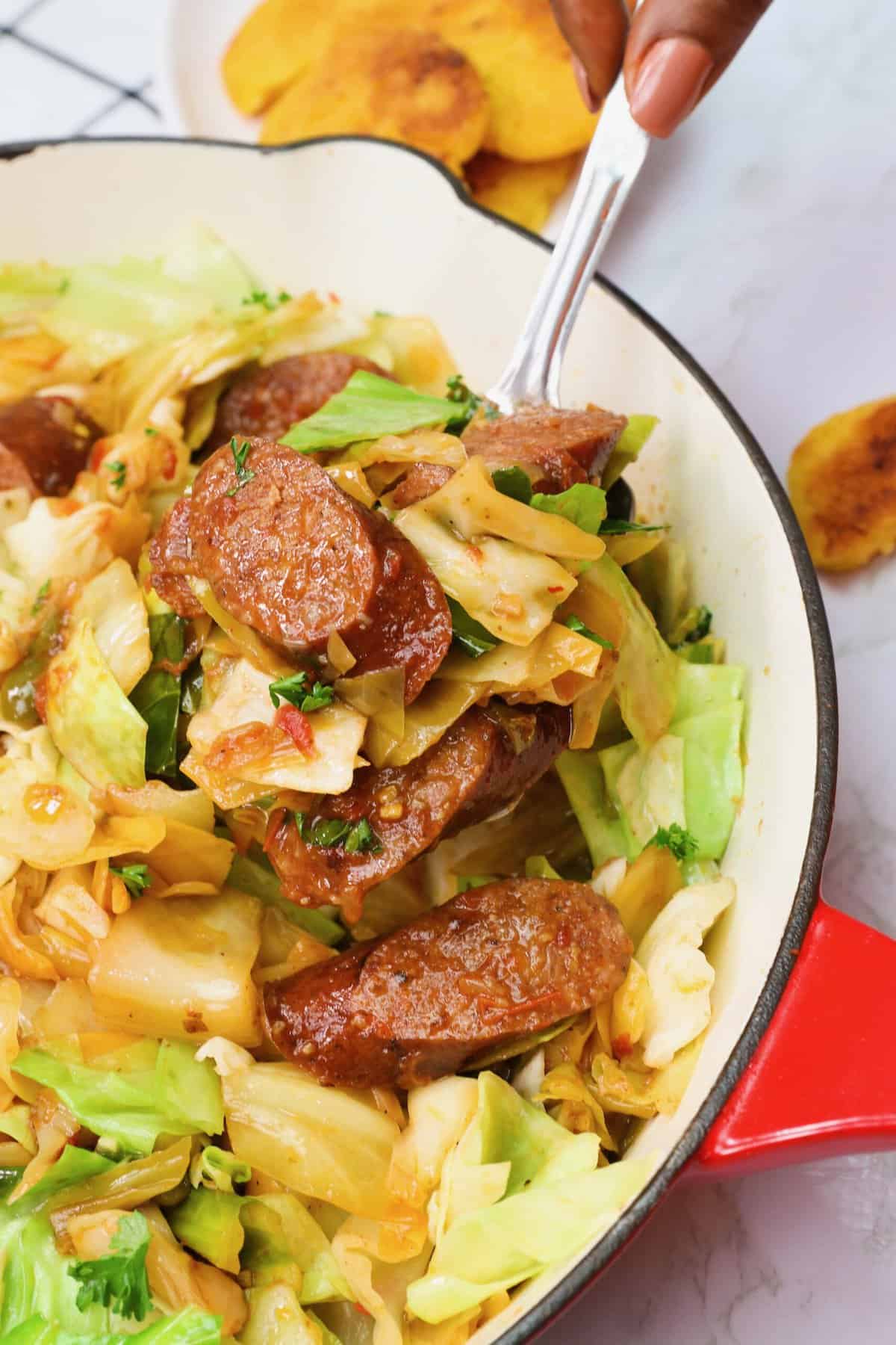 Cabbage and sausage to fill your heart