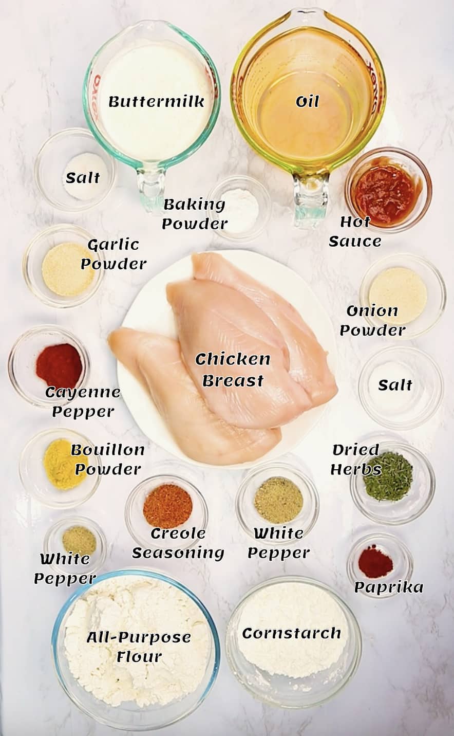 What you need to make chicken breast fries