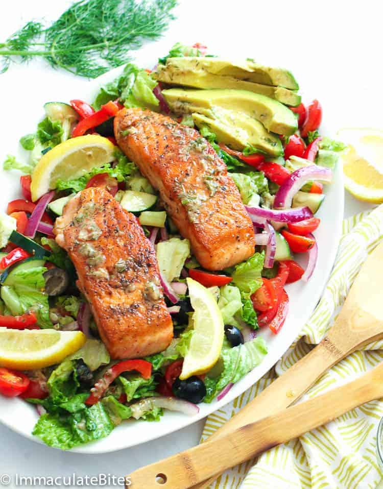 Salmon Salad – Refreshing and beautiful, flavor-packed and oh-so-healthy