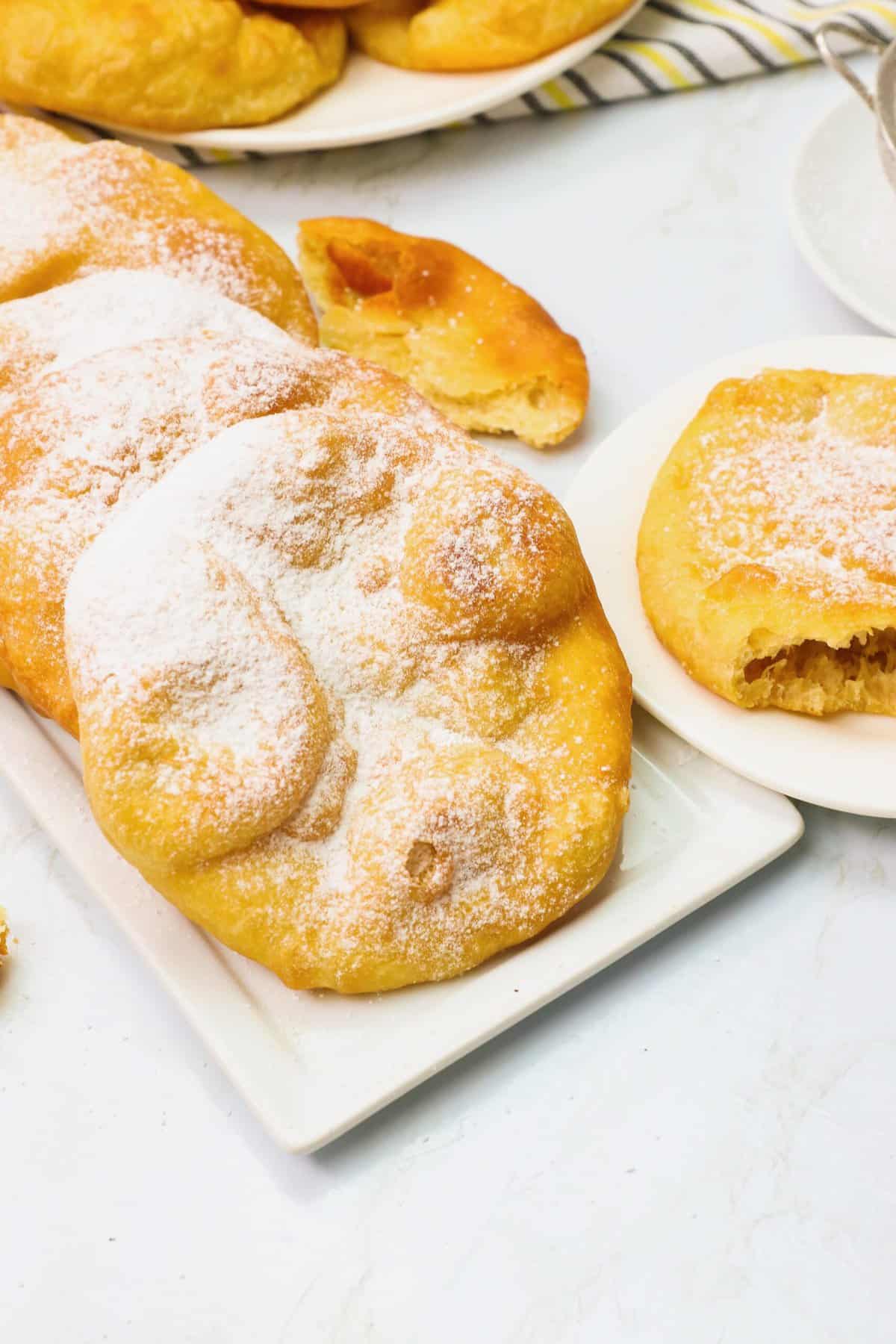 Diving into crazy delicious fried dough