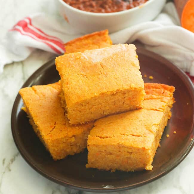 Serving up awesome sweet potato cornbread