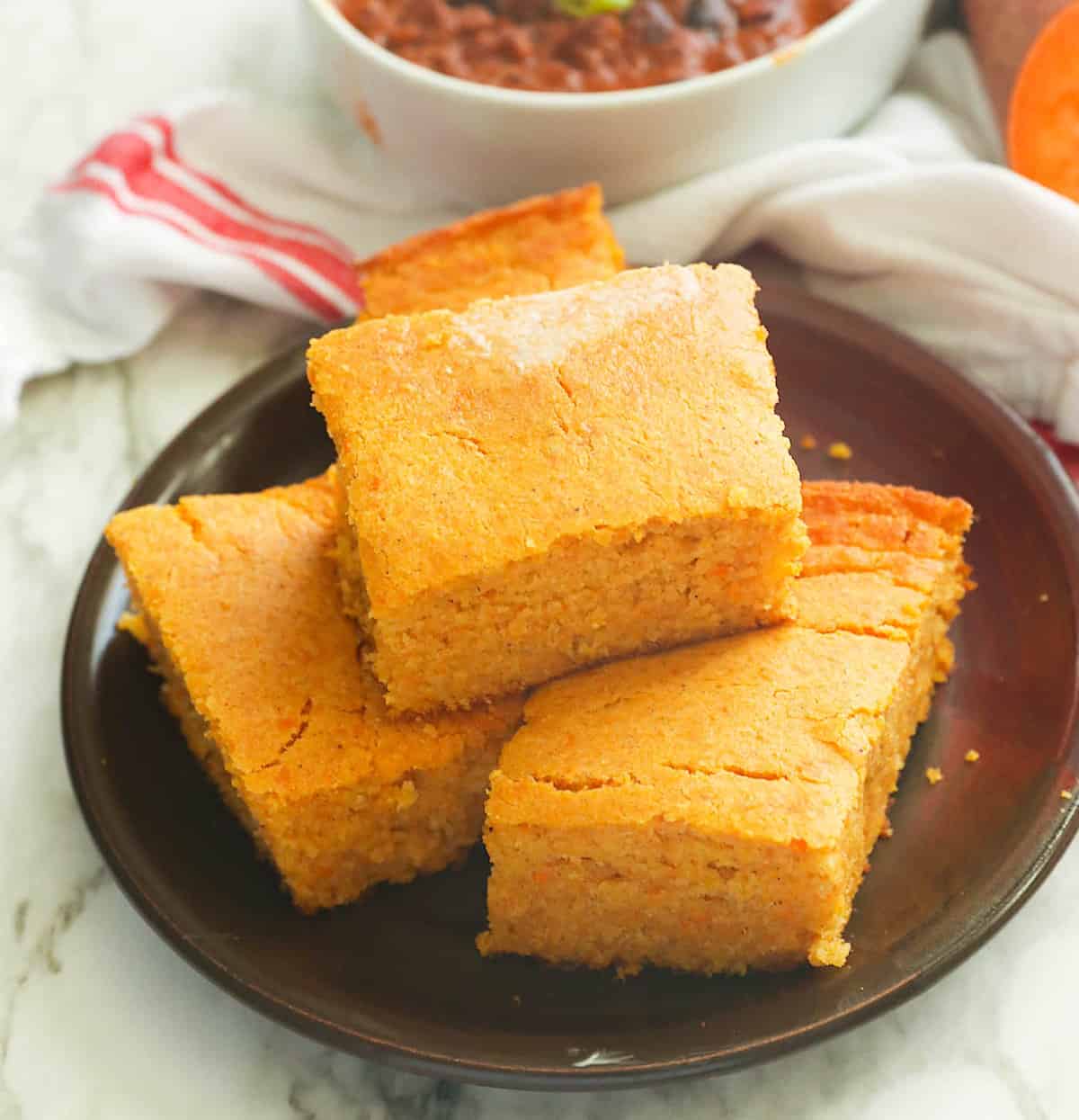 Serving up awesome sweet potato cornbread