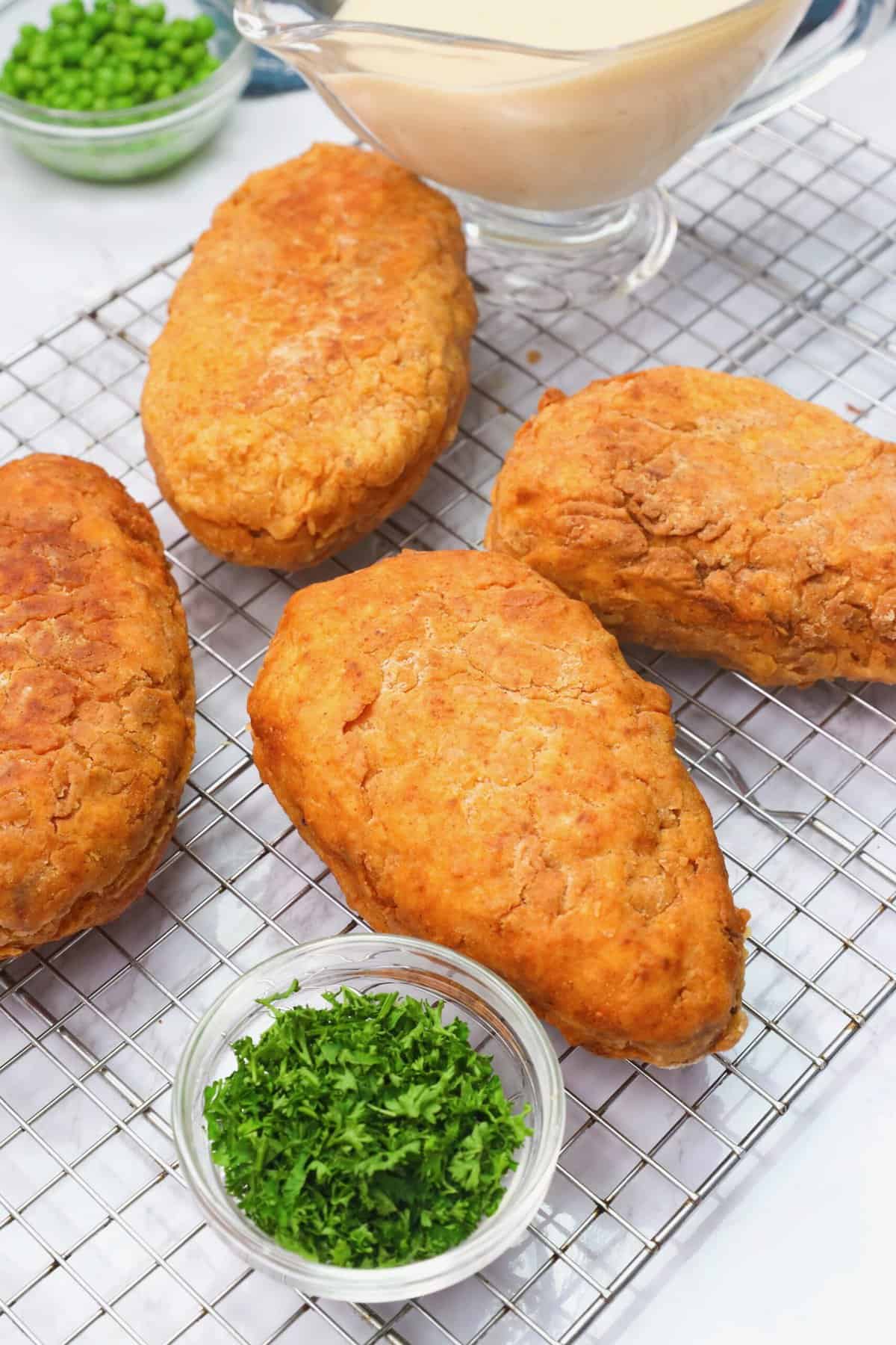 Fresh off the stove fried chicken breast for pure comfort food
