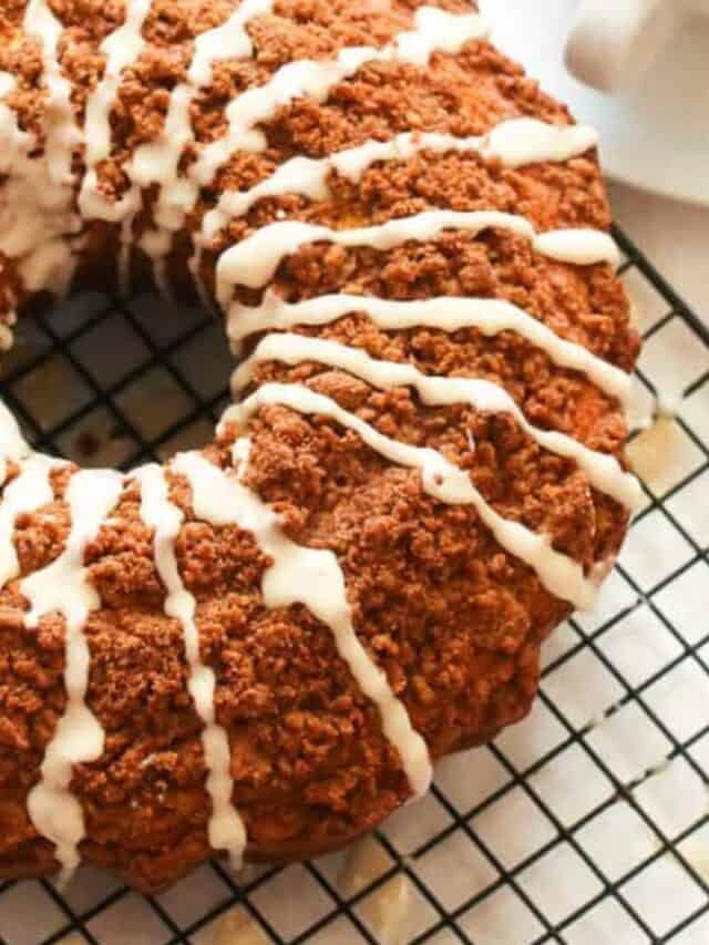 Streusel Coffee Cake with Vanilla Drizzle Immaculate Bites