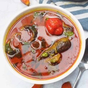 Enjoy a fabulous bowl of Palm Nut Soup