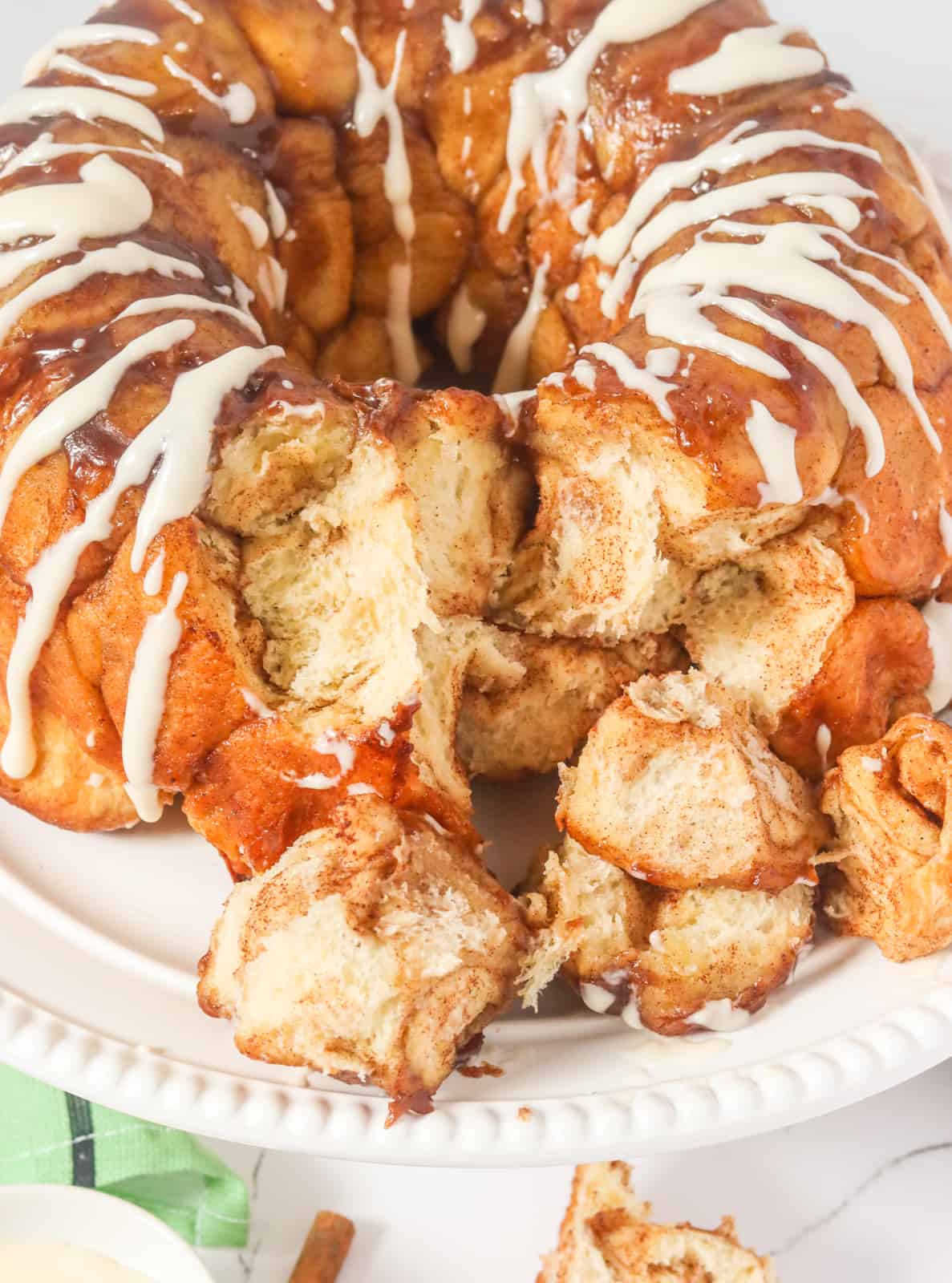 Enjoy cinnamon roll monkey bread