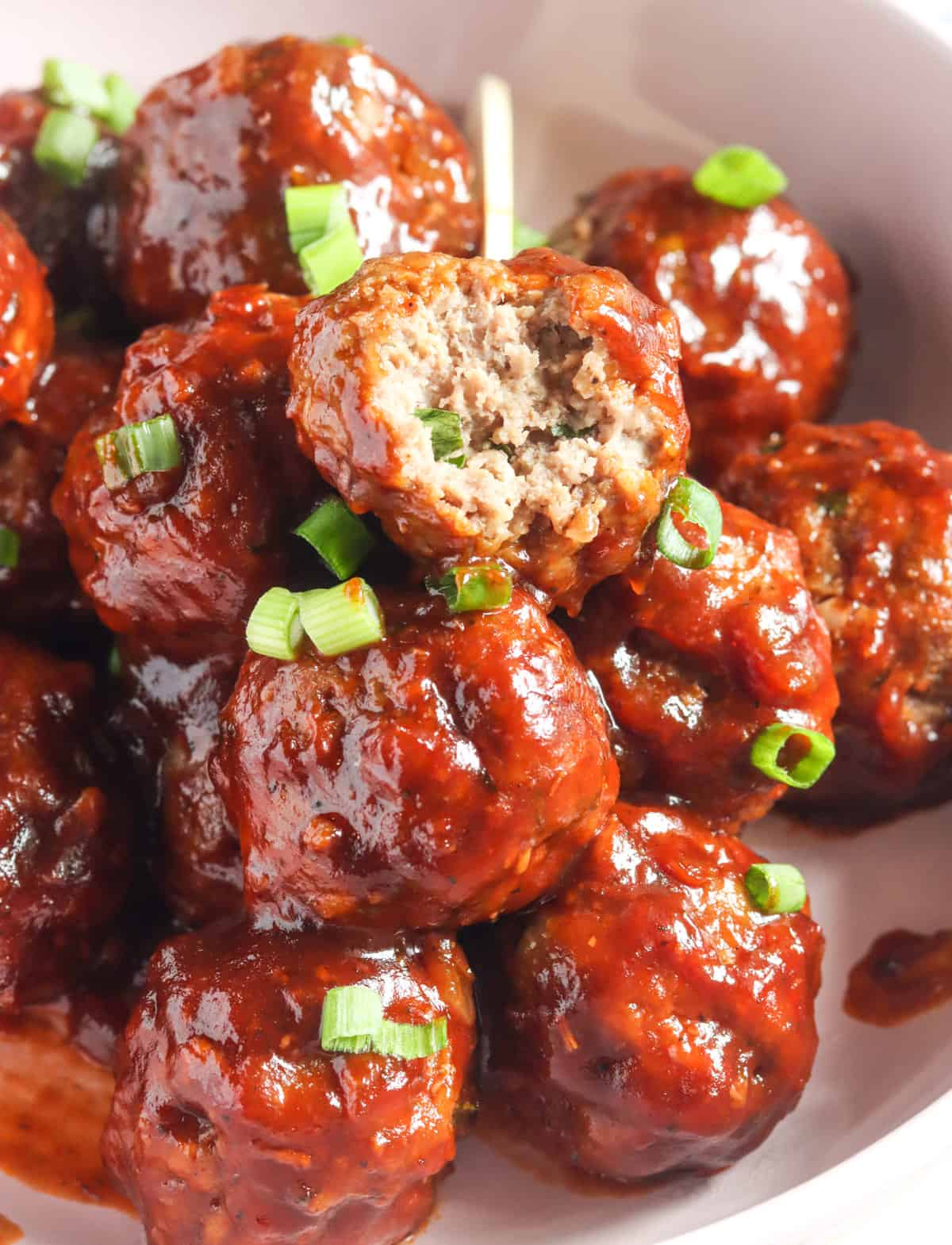 Enjoy diving into delectable BBQ meatballs