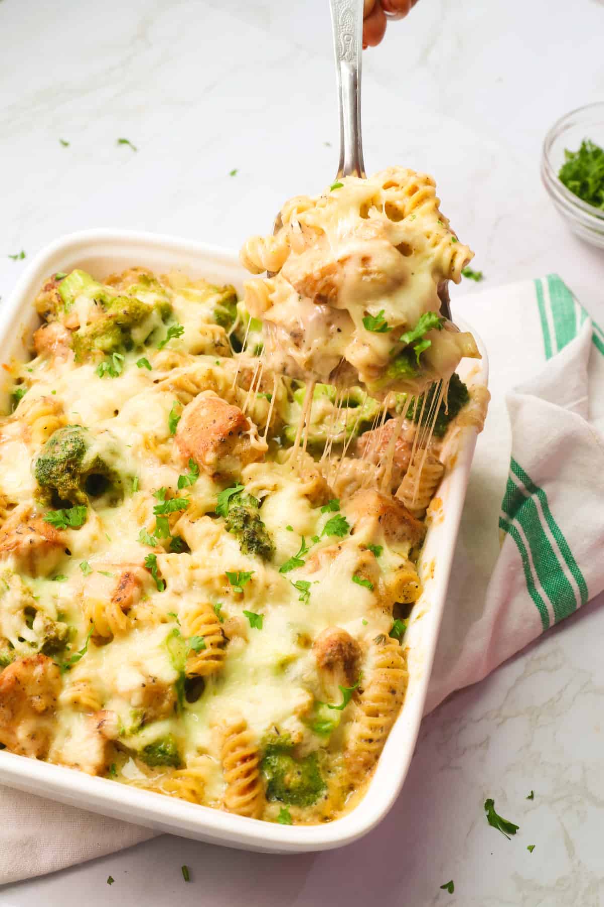Serving up a creamy, soul-satisfying Chicken Pasta Bake