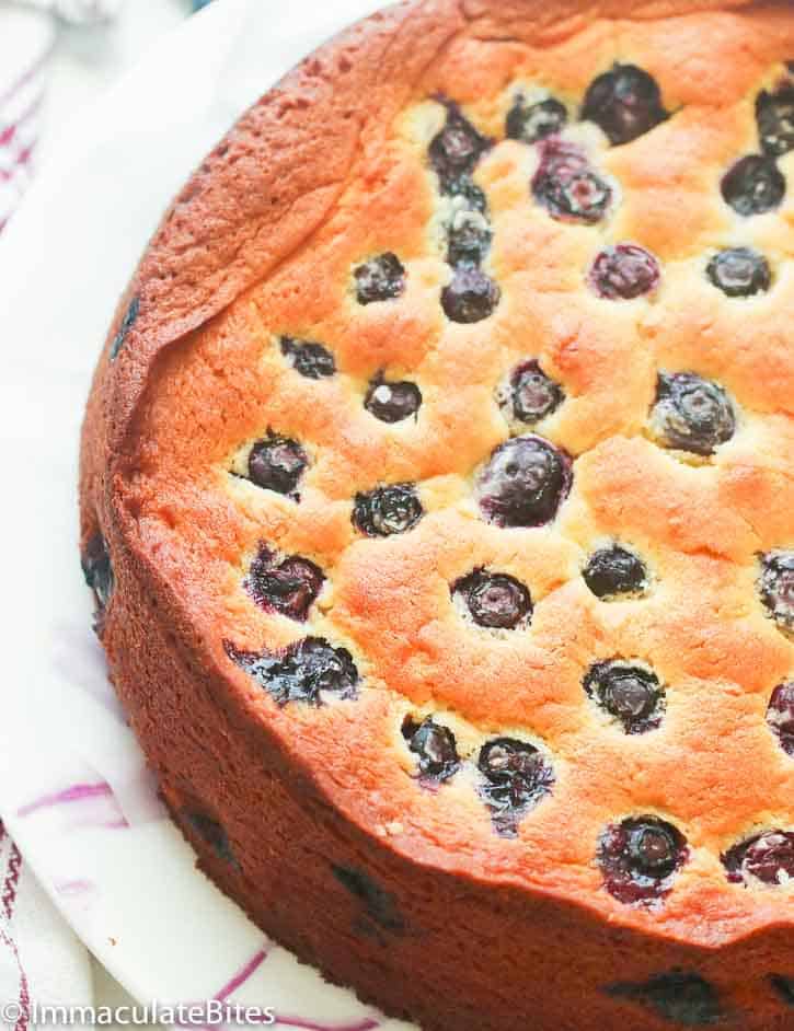 Delicious Lemon Blueberry pound cake