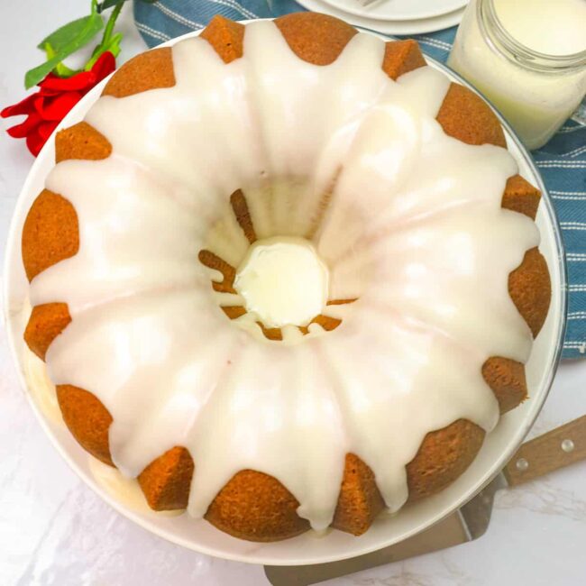 Buttermilk pound cake ready to serve and please your family