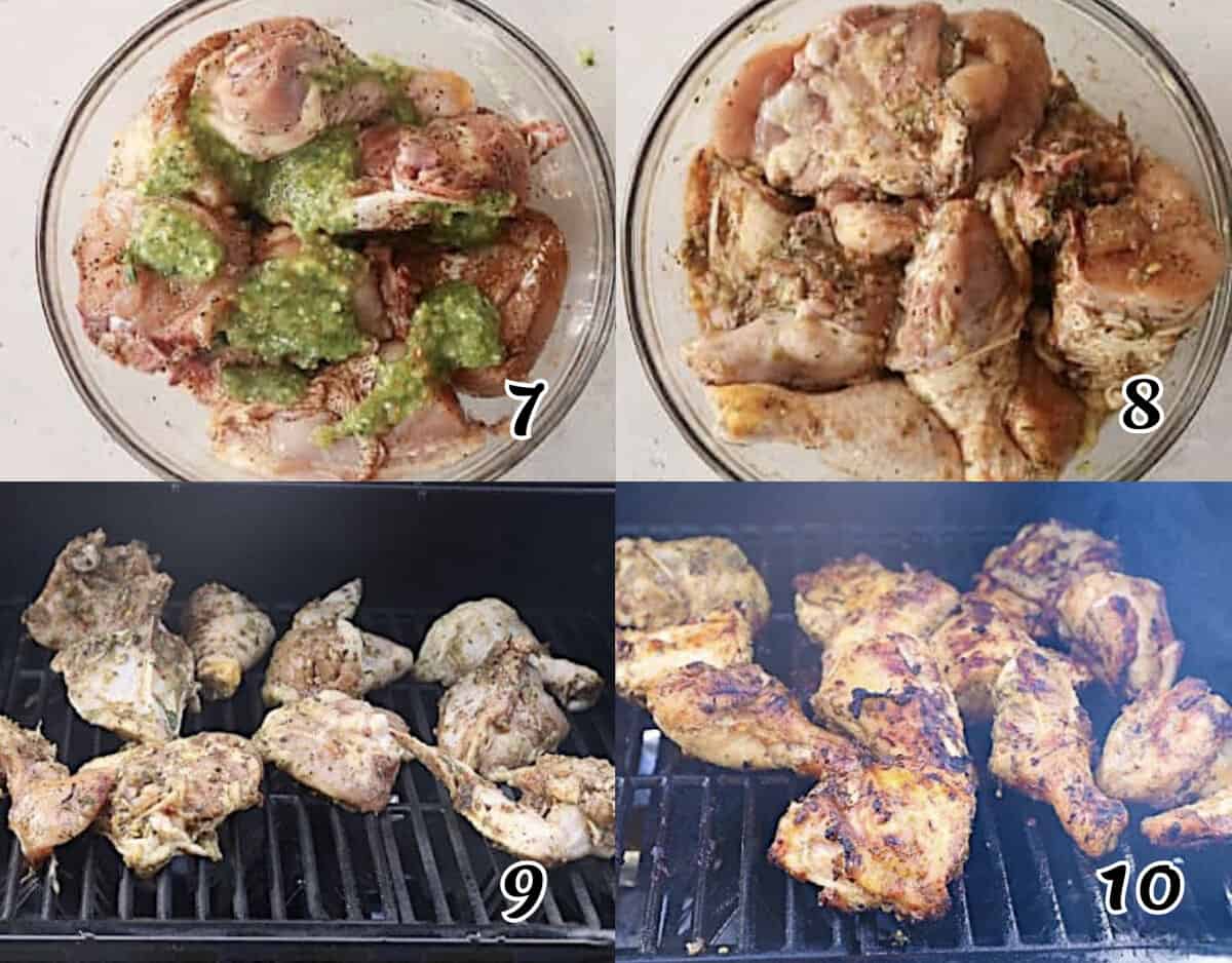 Seasoned jerk chicken ready to grill