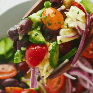 Easy Greek Salad Recipe with Feta