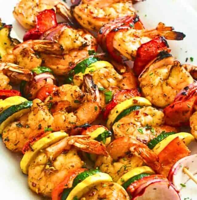 This Grilled Shrimp Skewers recipe also has well-seasoned veggies (2)