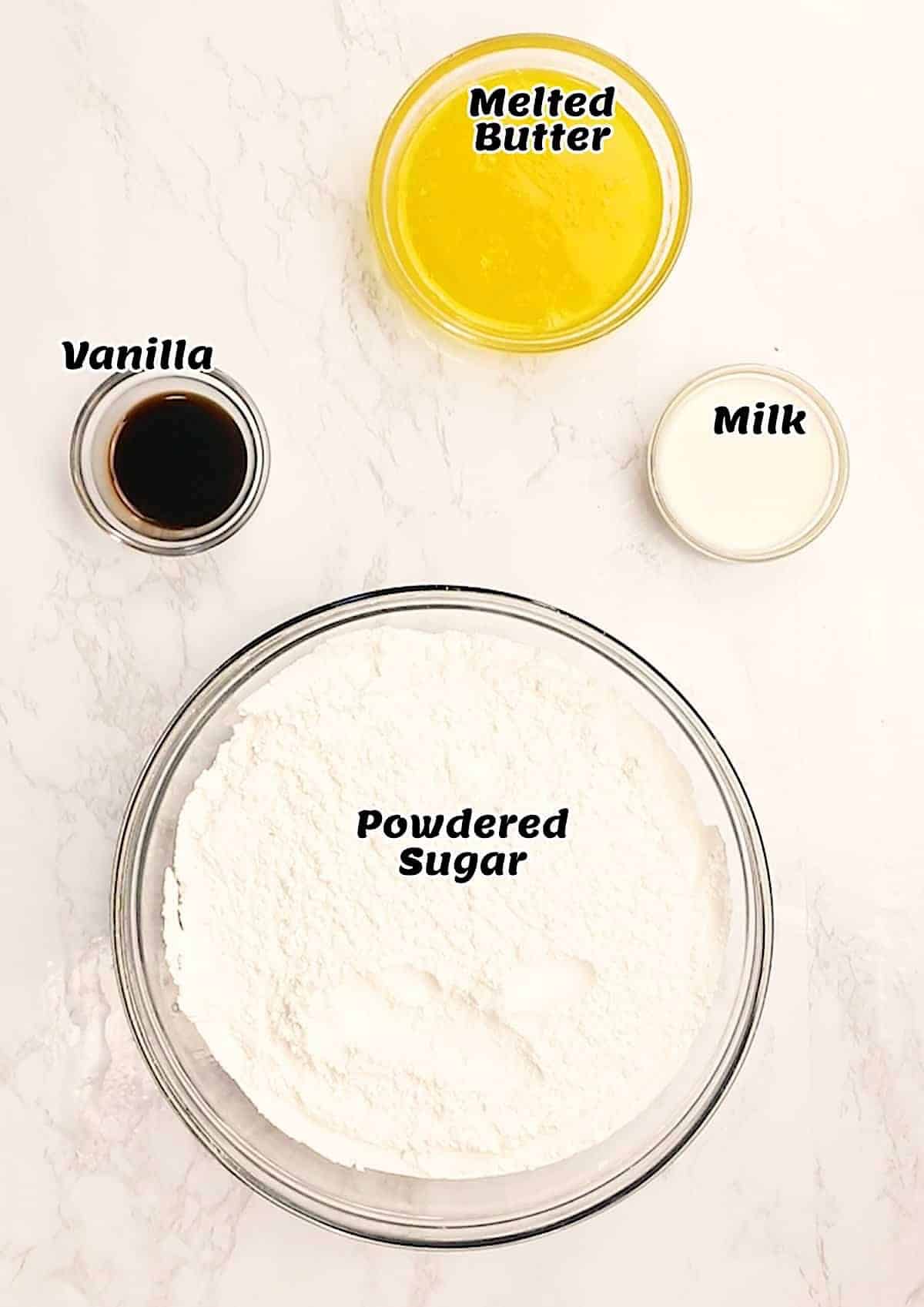 Glaze Ingredients for Donuts