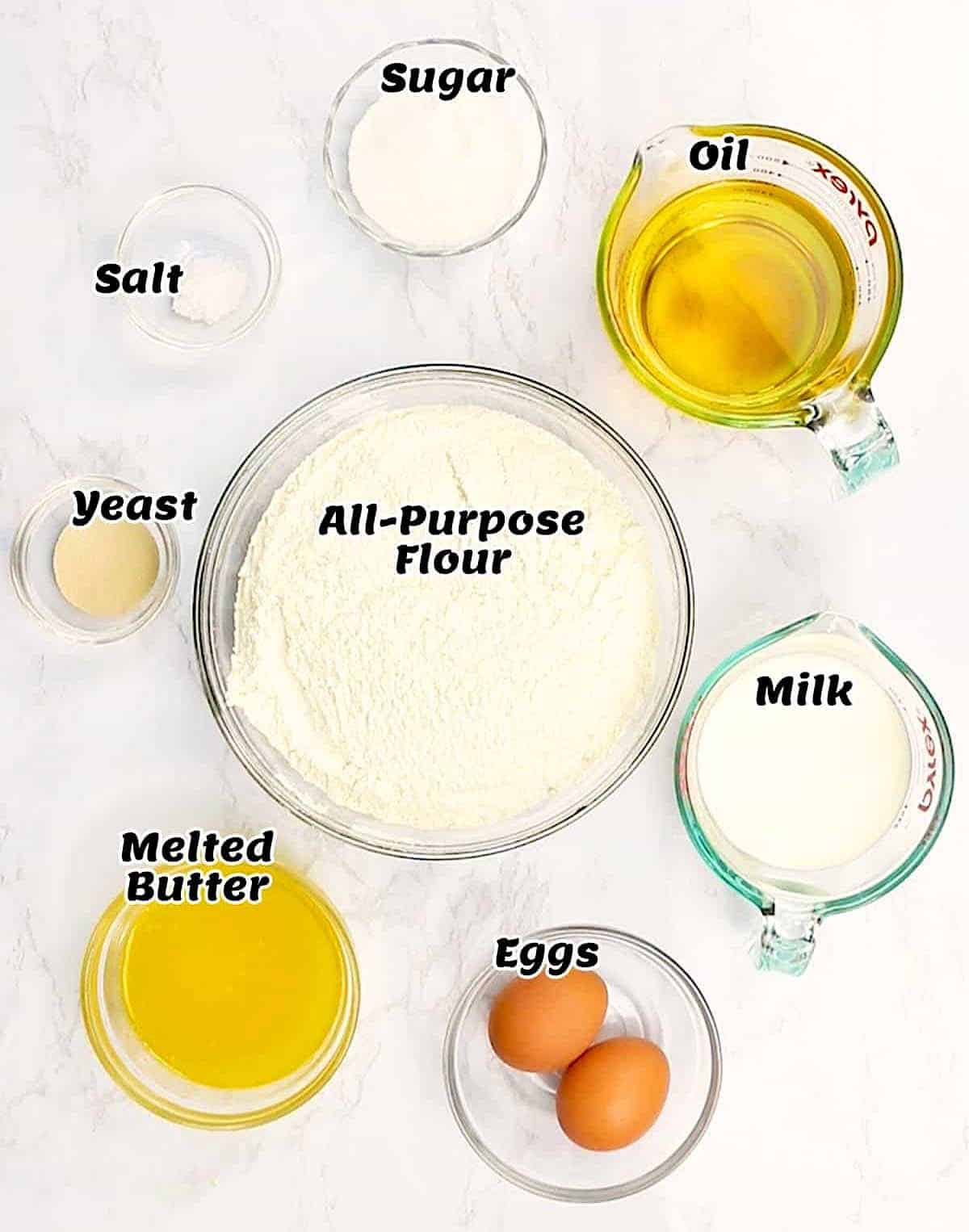 Glazed donut ingredients