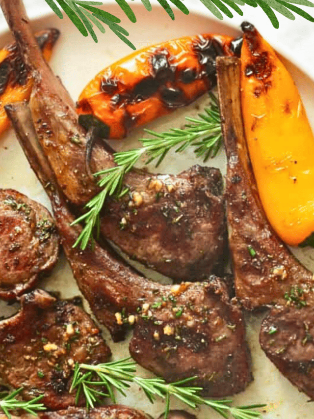 Grilled Lamb Chops, Juicy & Smokey. Rosemary Garlic Marinade