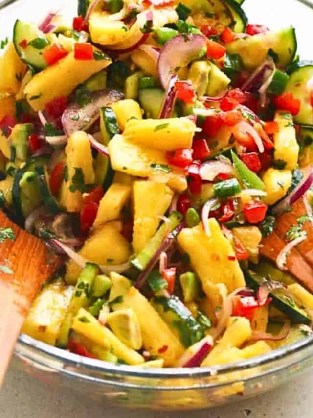 Pineapple Cucumber Salad - Cool and Refreshing Summer Dish (2)