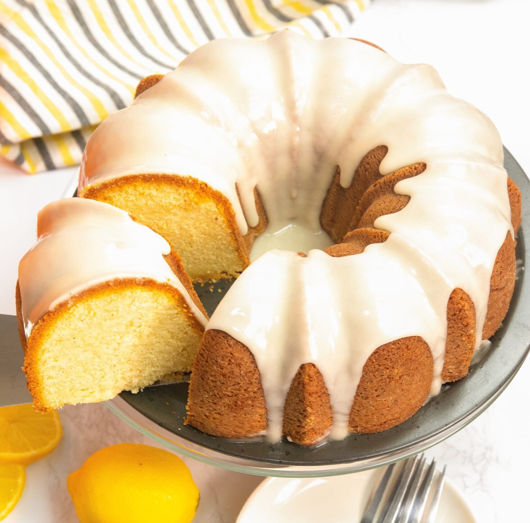 Almond Mini Bundt Cakes with Orange Glaze - My Sweet Precision