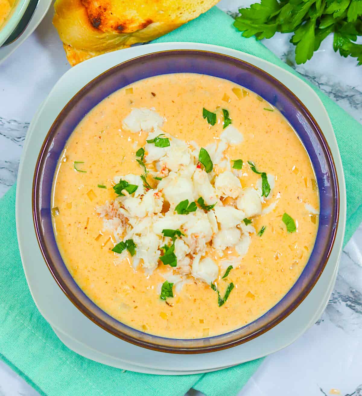 A ridiculously delicious bowl of she crab soup