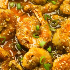 Firecracker shrimp smothered in a delectable sauce