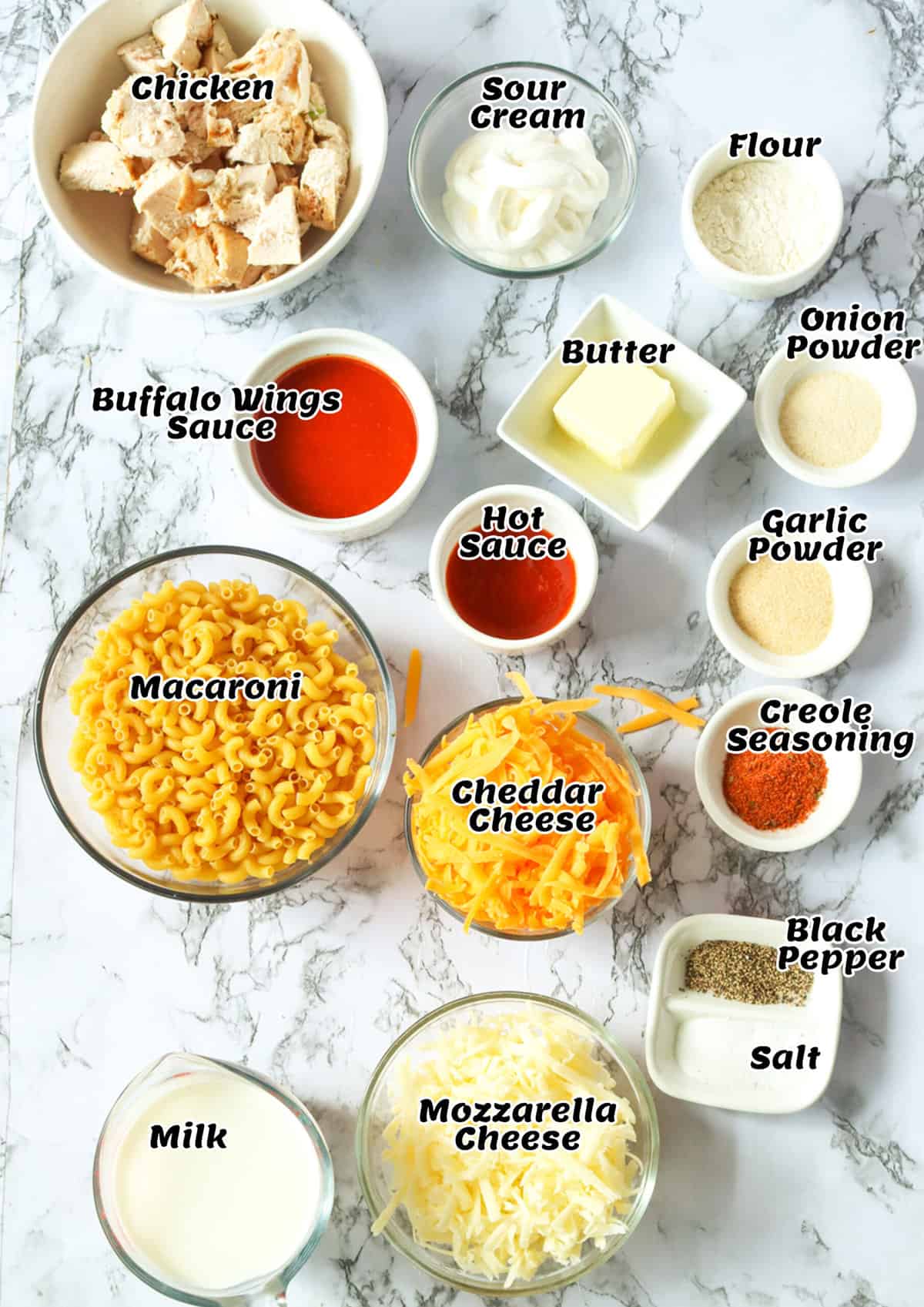 Recipe Ingredients Buffalo Chicken Mac and Cheese