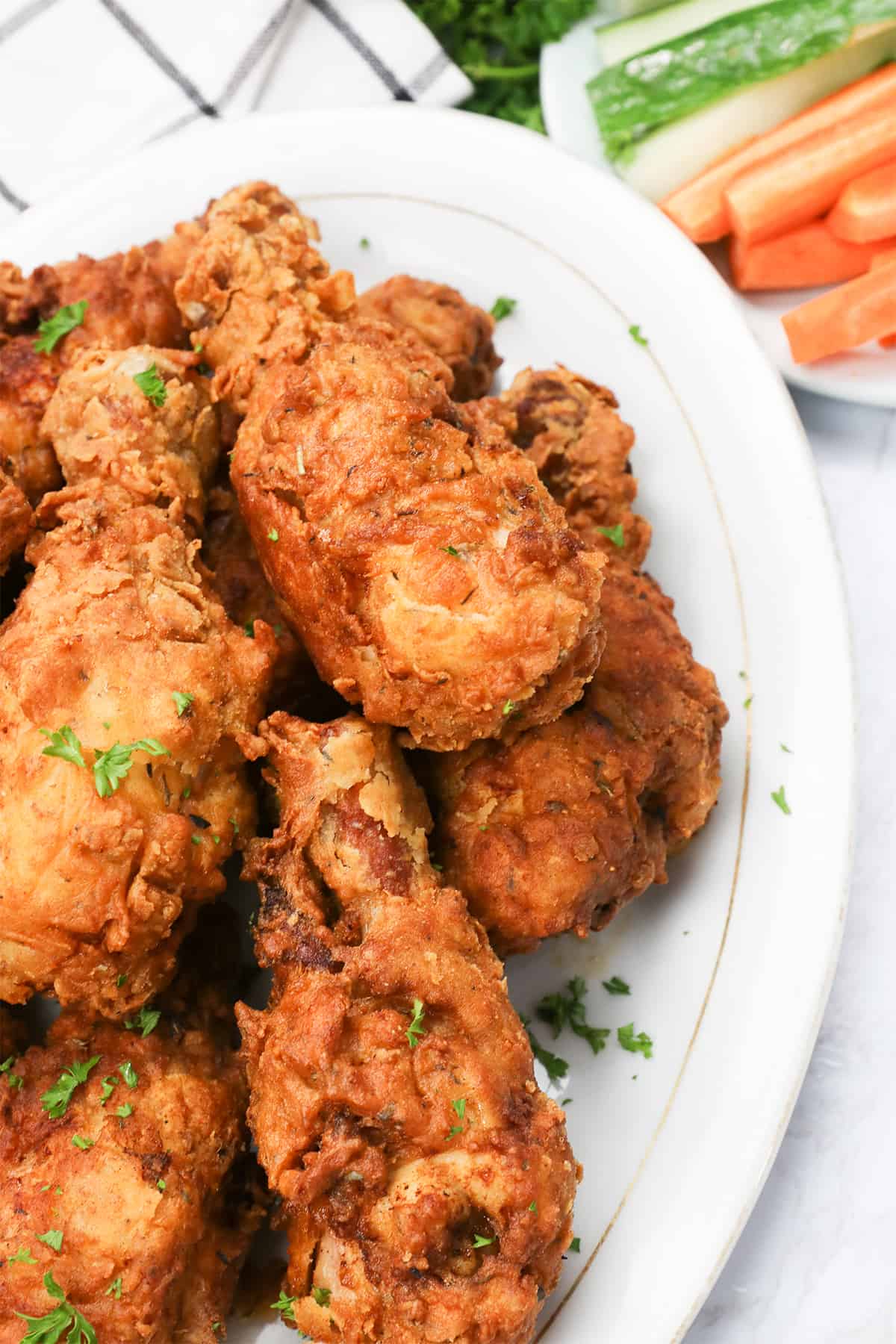Deep Fried Chicken Legs with tender, flavorful meat. Irresistible comfort food