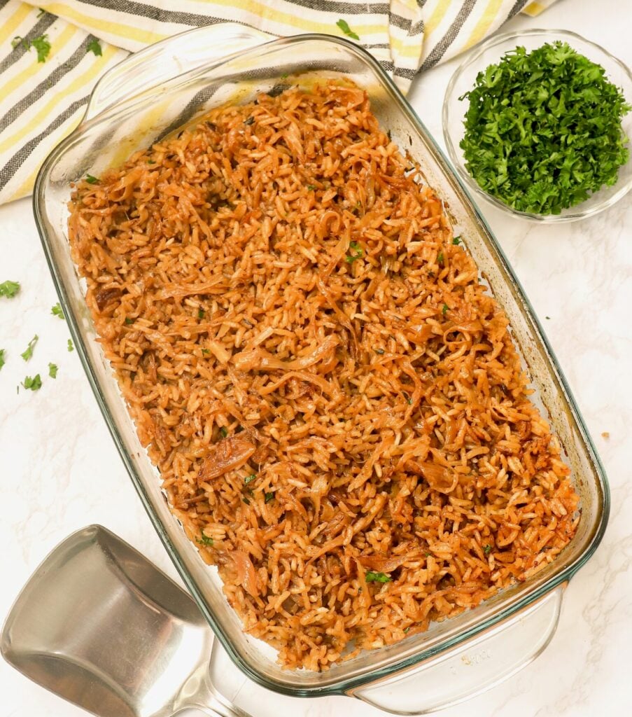 Soul warming stick of butter rice ready to serve