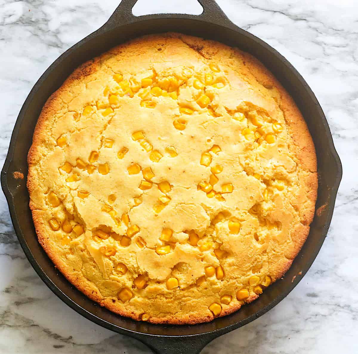 Cornbread with corn fresh from the oven and ready to devour