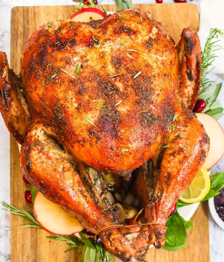 Cajun Roast Turkey fresh from the oven and ready to carve for your family's delight