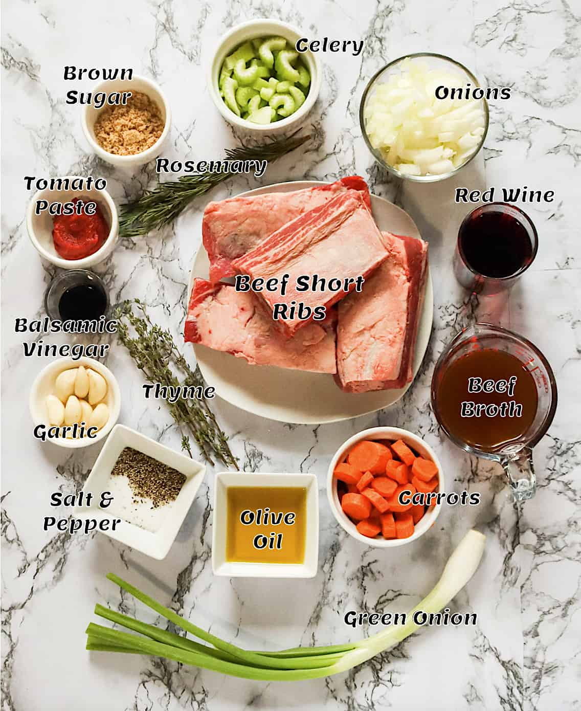 Recipe ingredients for pressure cooker short ribs