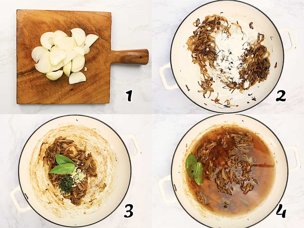Caramelize the onions, and make the French onion soup