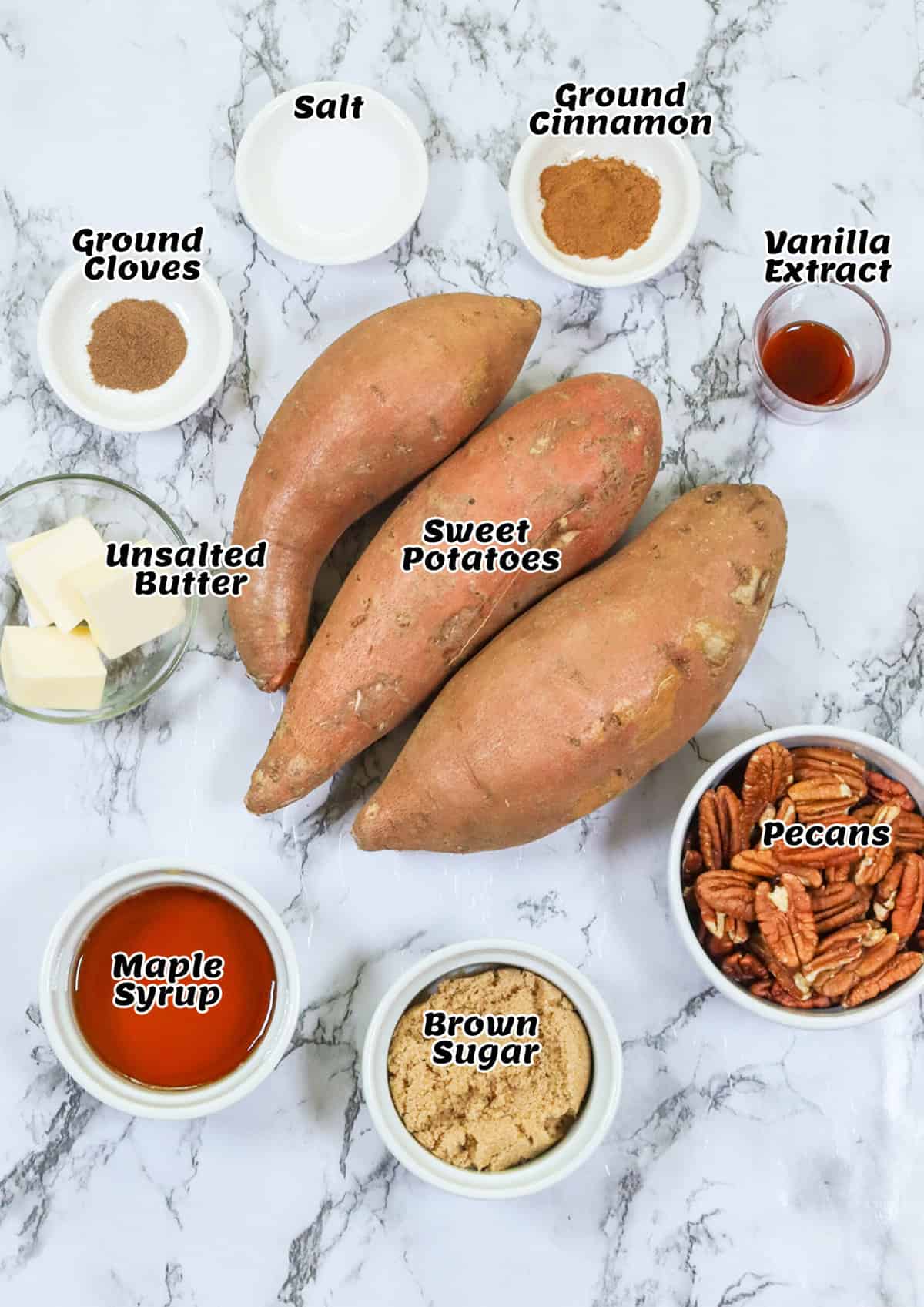 Recipe Ingredients for Yam Casserole 