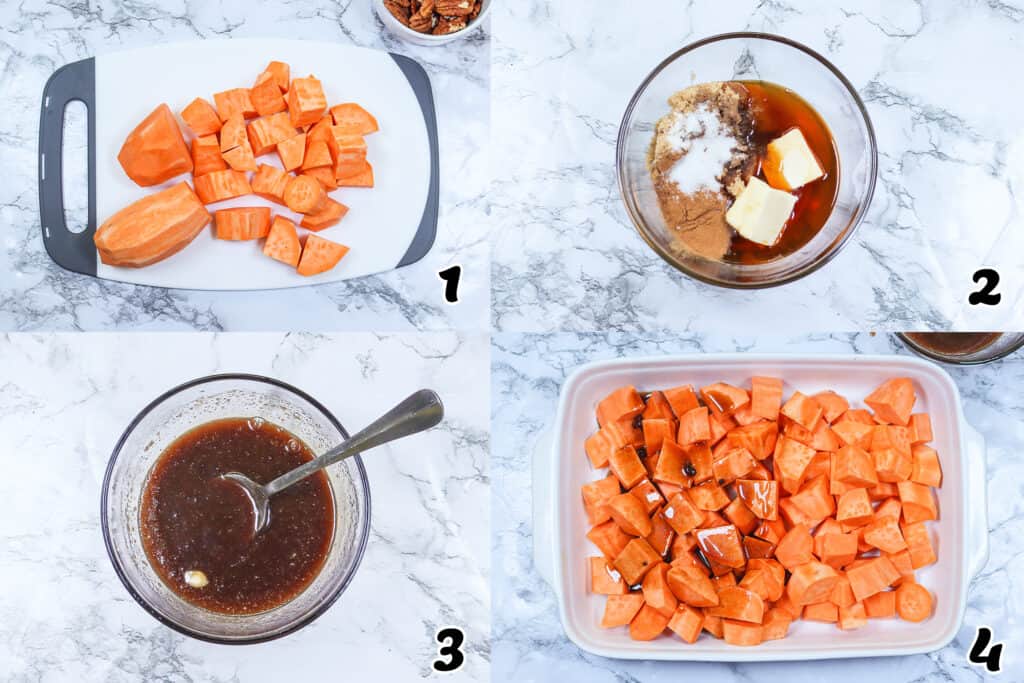 Assembling the ingredients and getting ready to bake.