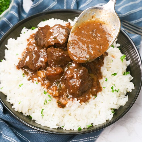Beef Tips And Rice Recipe Immaculate Bites