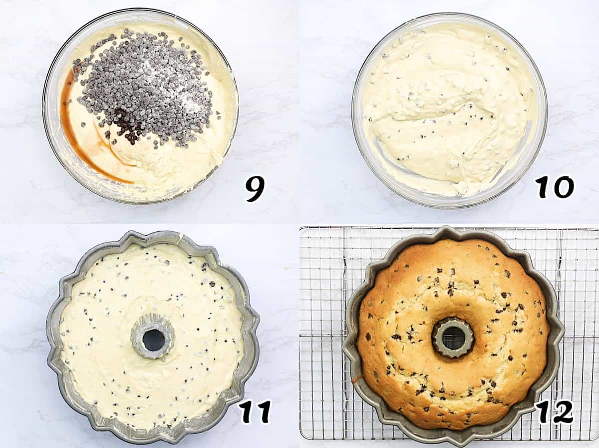 Finish assembling the batter and bake