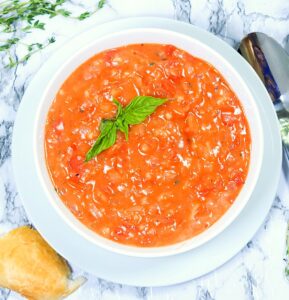 A luscious homemade tomato gravy ready to enjoy