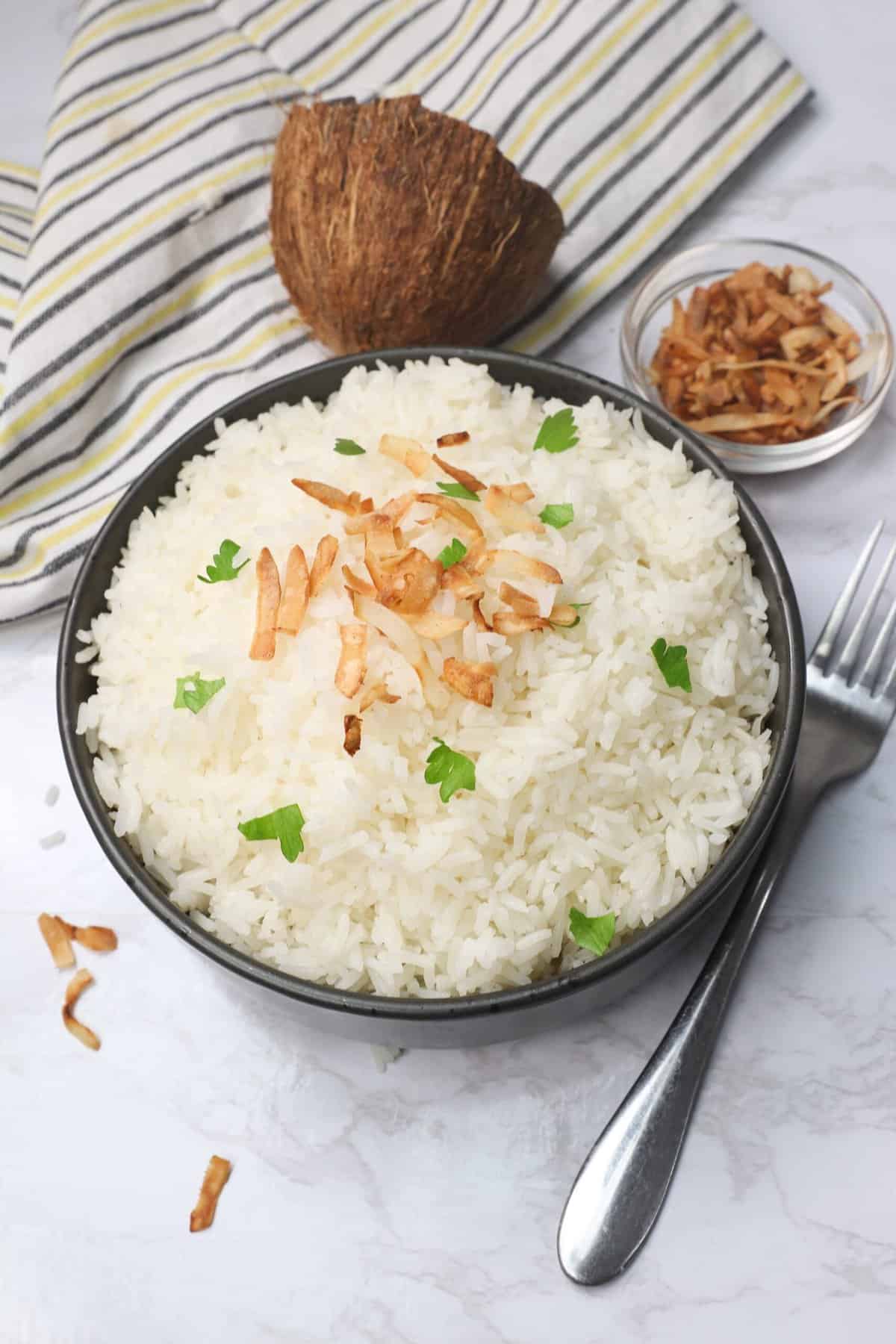 An insanely delicious bowl of Coconut Jasmine Rice