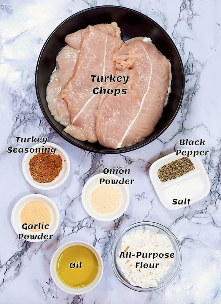 Easy ingredients for Smothered Turkey Chops