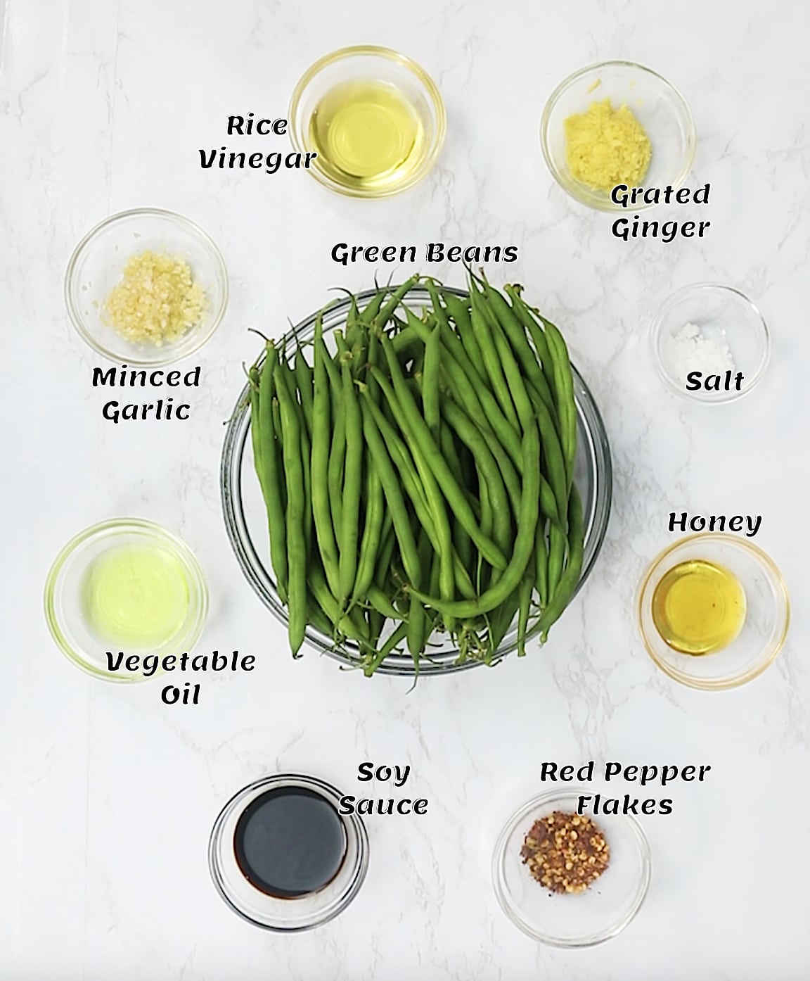 Recipe ingredients for Spicy Green Beans
